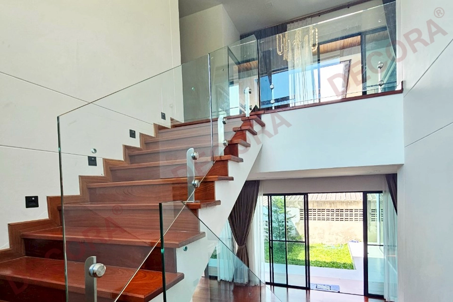DECORA Luxury glass stair railing and balcony railing GL-04