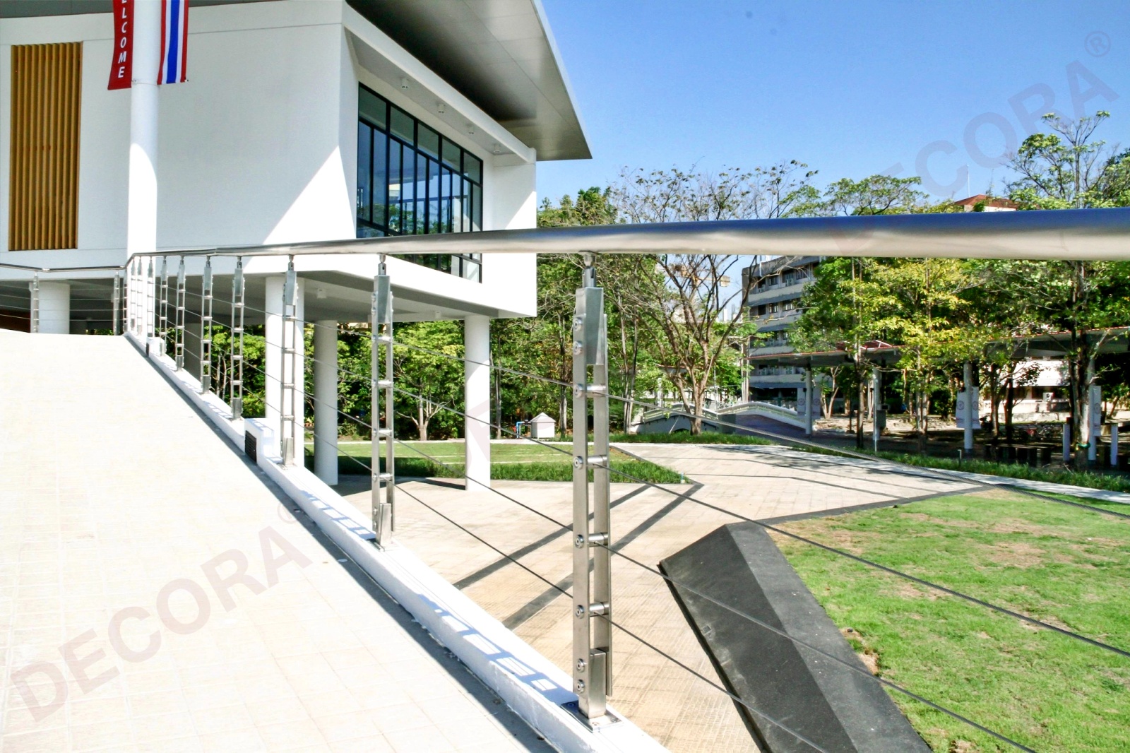 ผลงานราวบันได ราวกันตก ราวระเบียง BL-603 มศว องครักษ์ By DECORA