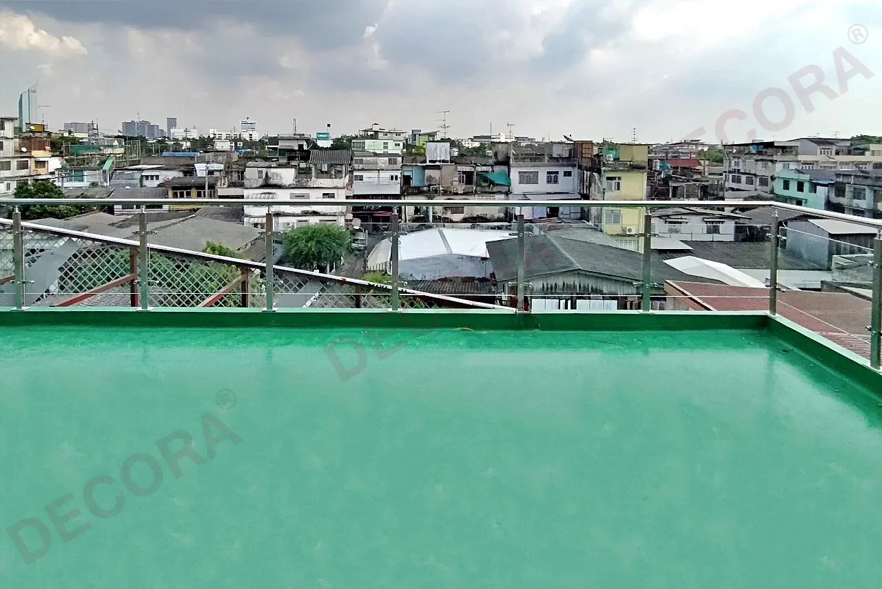 ผลงานการติดตั้งราวระเบียง ราวกันตก กระจก BL-613 บริษัท ฉอยชิว จำกัด By DECORA