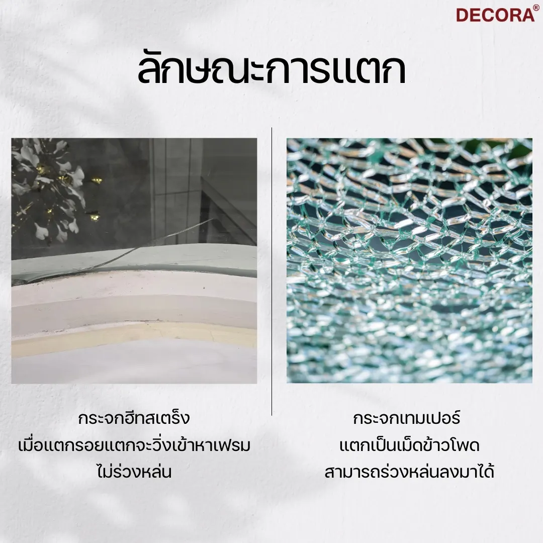 กระจกเทมเปอร์ vs กระจกฮีทสเตรง