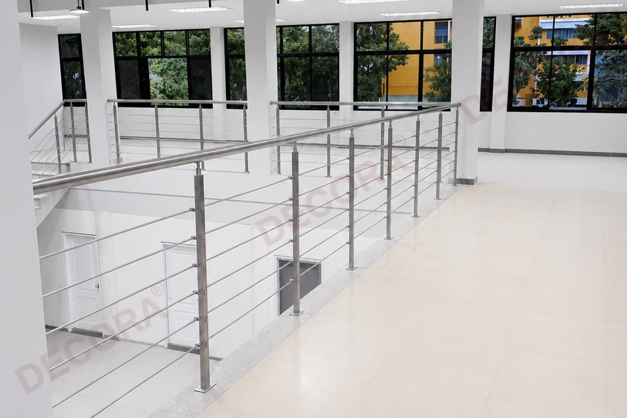 ราวบันได ราวกันตกสเตนเลส 304 มหาวิทยาลัยราชภัฏจันทรเกษม