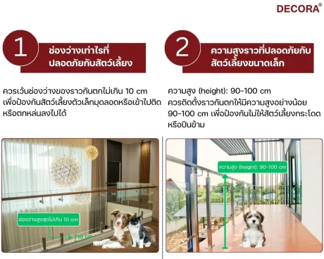 ช่องว่าง ความสูงที่ปลอดภัย กับสัตว์เลี้ยง